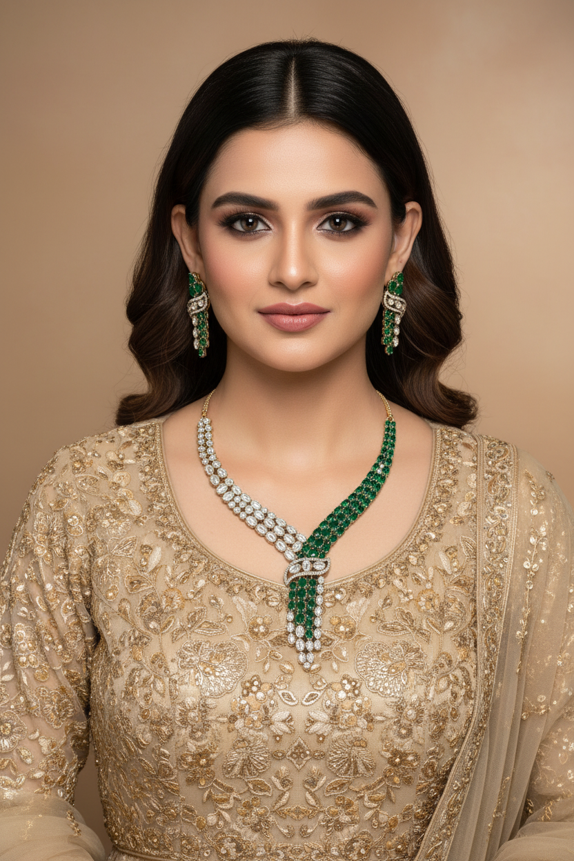 Emerald Royale Necklace Set