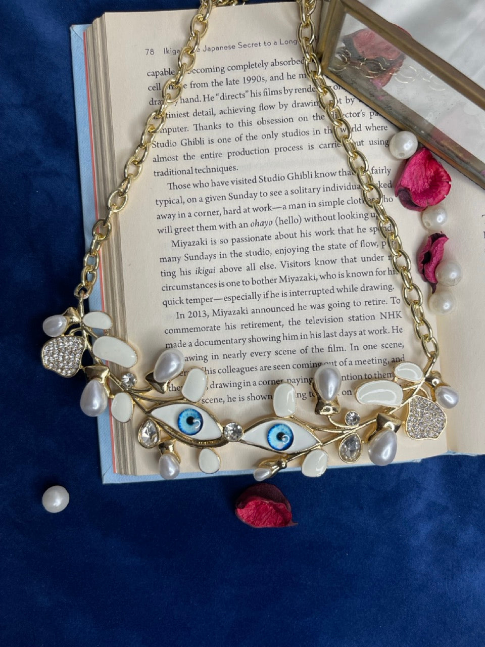 Blue Evil Eye Charm Necklace