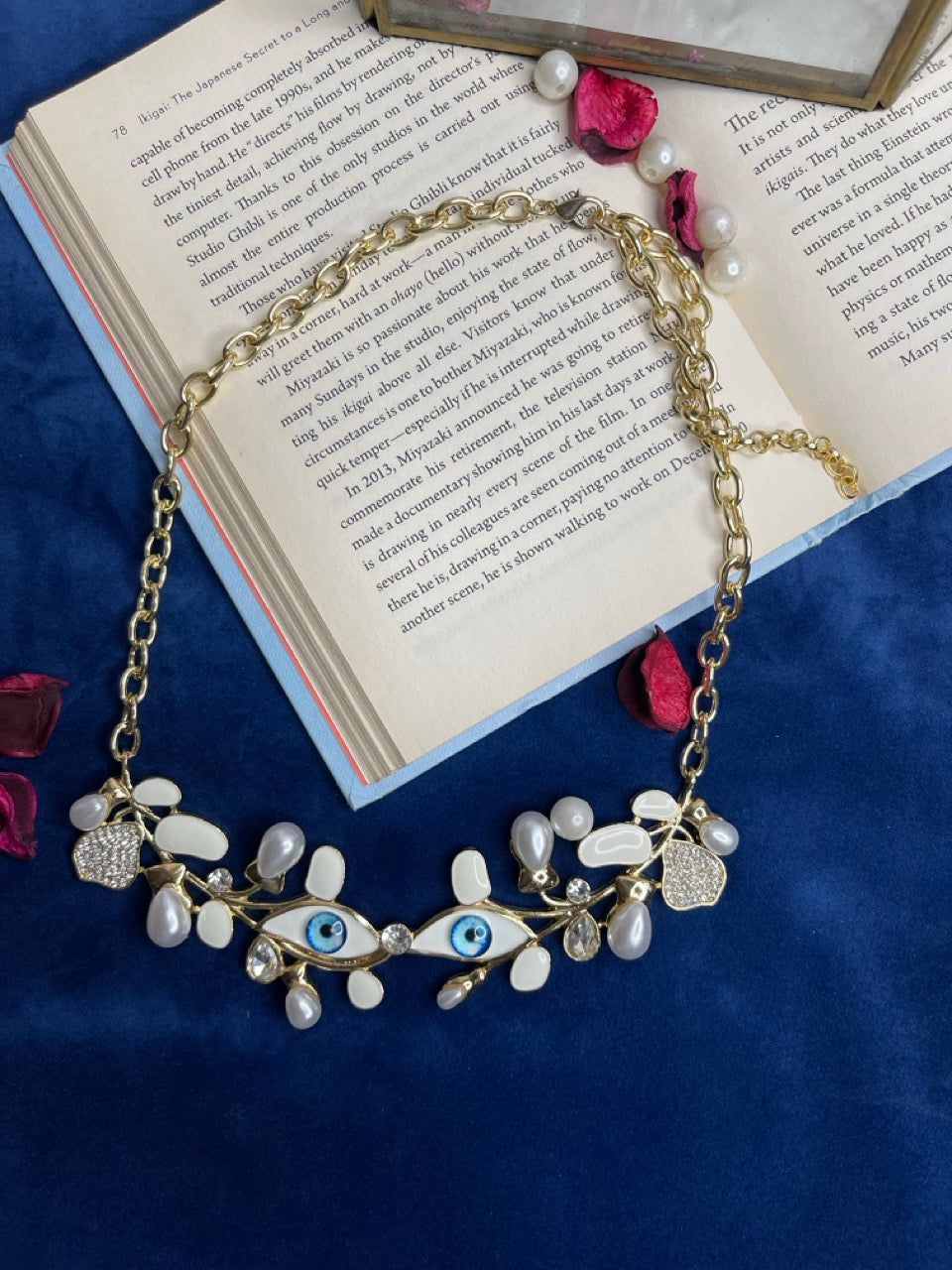 Blue Evil Eye Charm Necklace