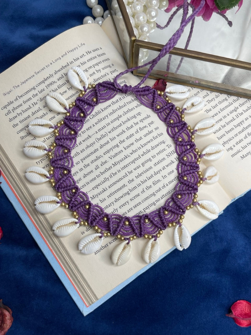 Purple Ocean Shell Necklace