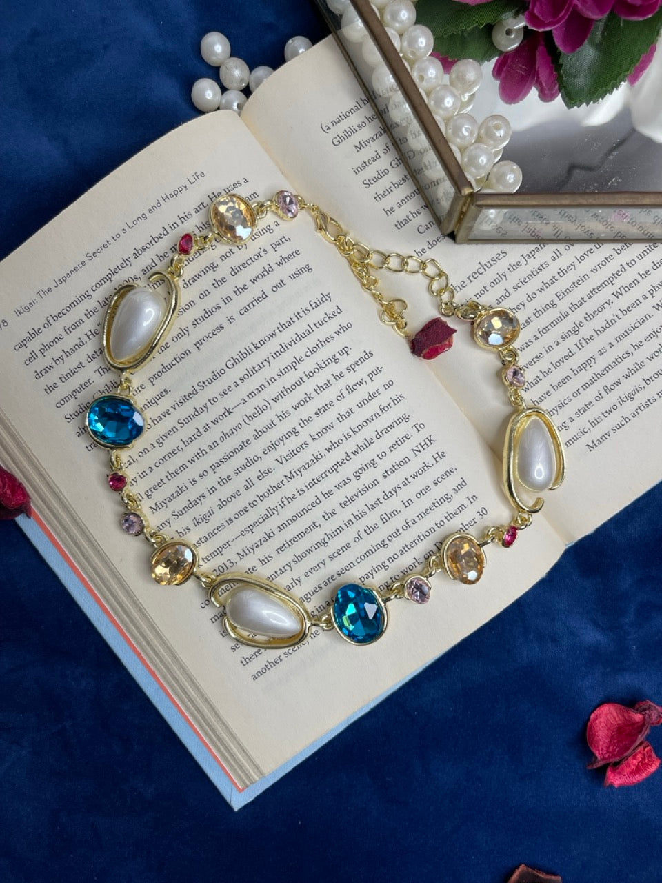 Ocean Blue Royale Crystal Western Necklace
