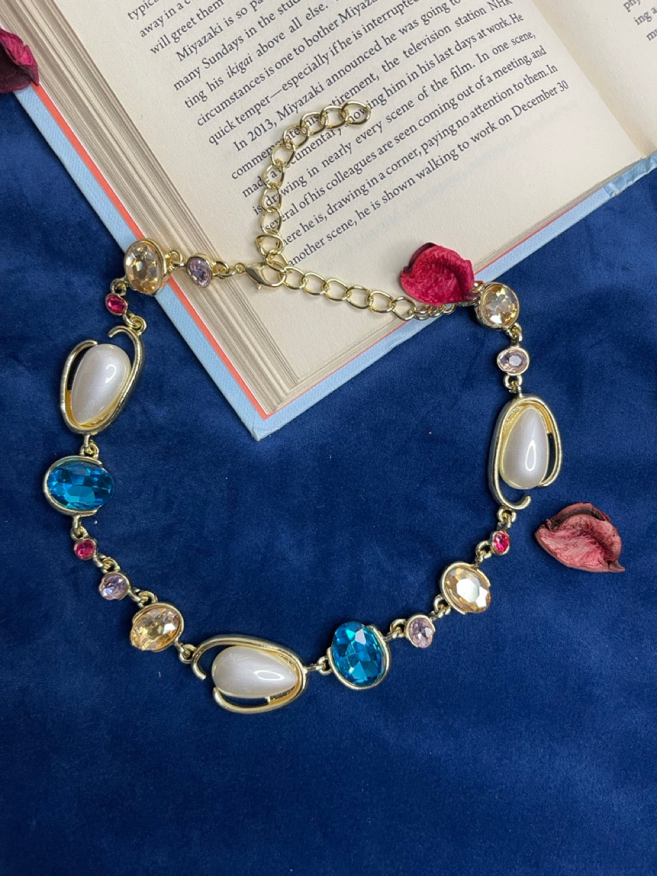 Ocean Blue Royale Crystal Western Necklace