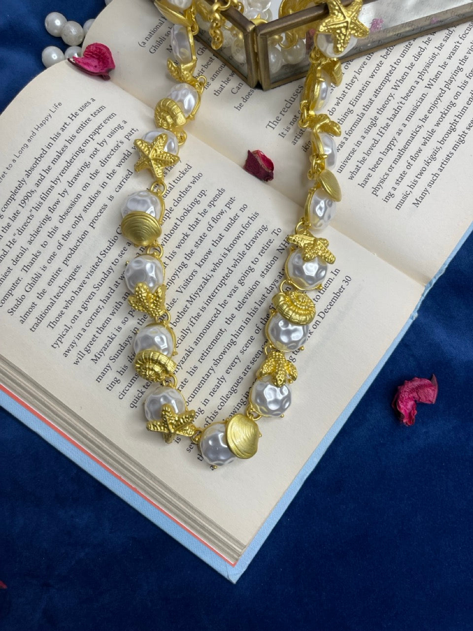 Starfish Pearl Charm Necklace