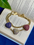 Tricolor Heart Chain Choker