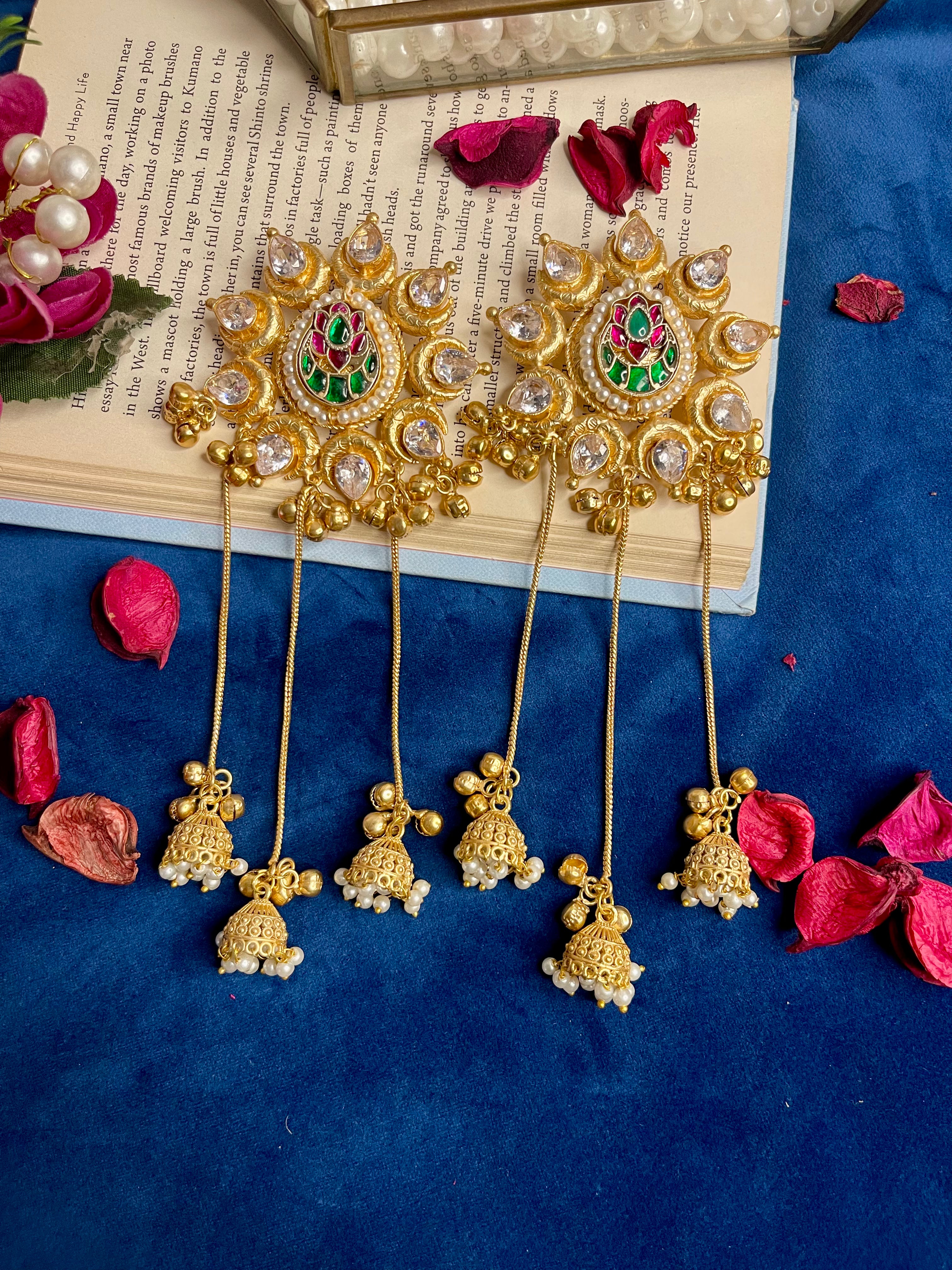 Multi Star Kashmiri Earrings