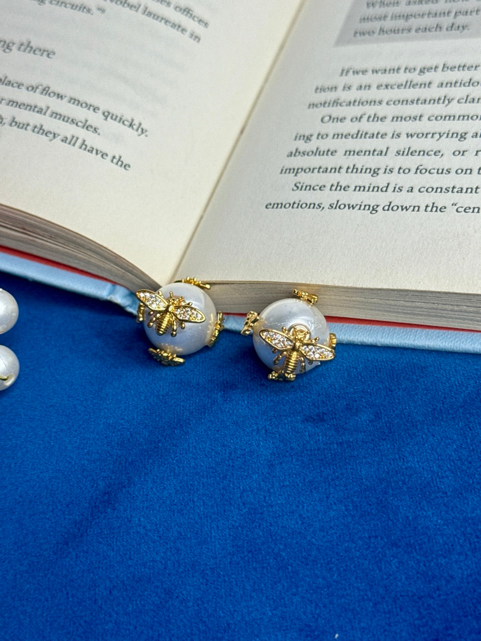 Golden Bee Studs Earrings