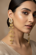 Gold Peacock Kashmiri Ghunghroo Earrings