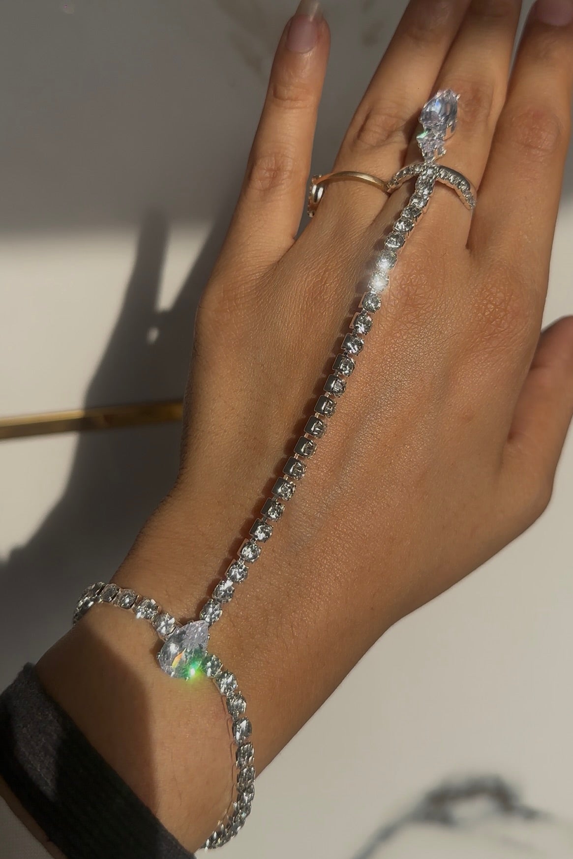 Silver Elara Glam Handchain