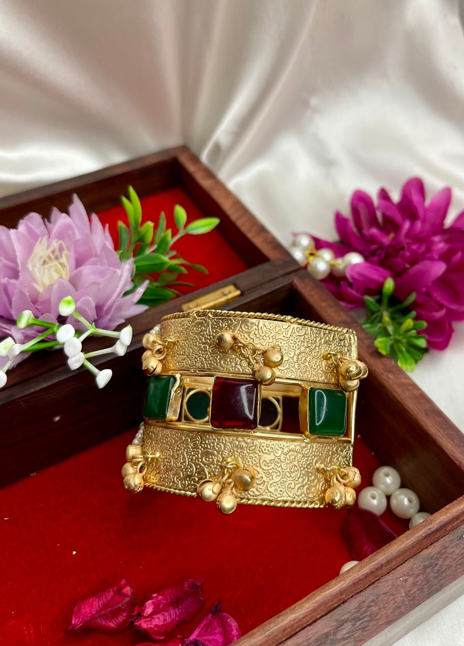Multi Lotus Kashmiri Kada