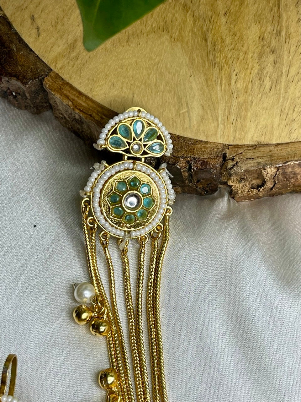 Blue Sheesh Kashmiri Kaan Sahara Earrings