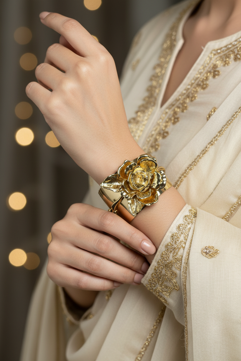 Golden Rose Handcuff