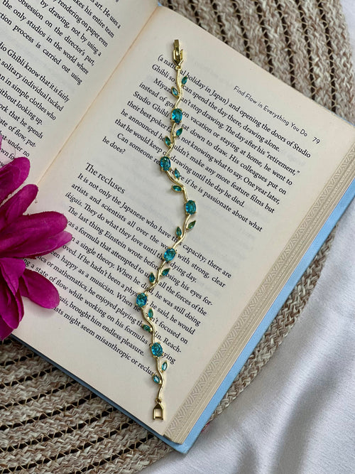 Aqua Floral Tulip Bracelet