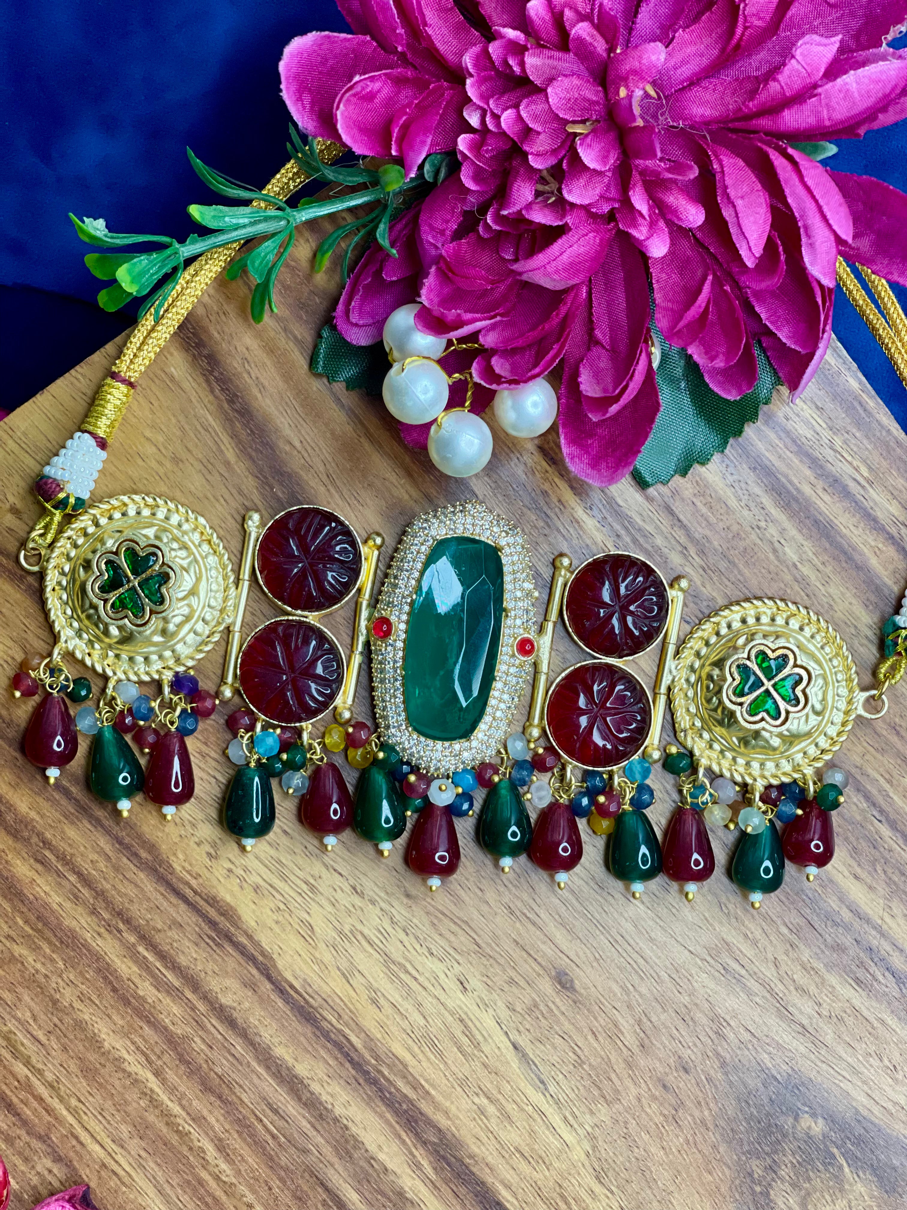 Multicolour Mehfil Kashmiri Choker Set