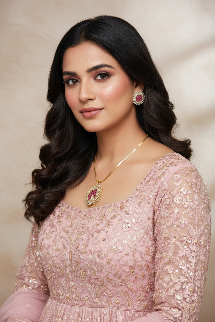 Ruby Rani Pendant Set