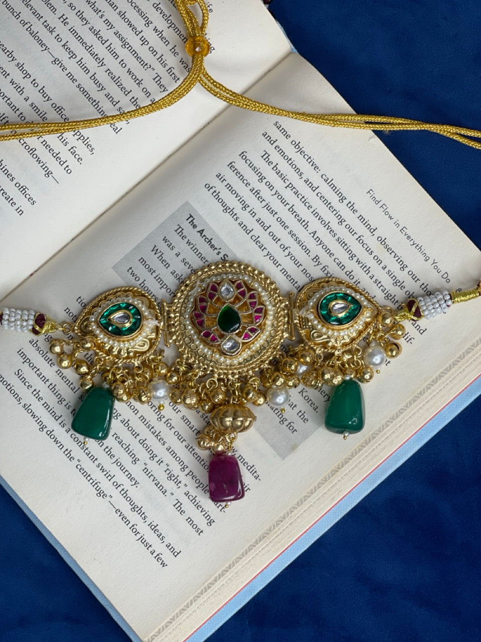 Lotus Kundan Choker Set